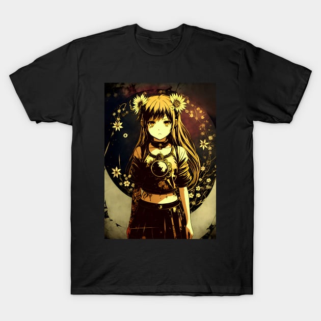 Gothic Anime Girl T-Shirt by ReaverCrest